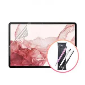 갤럭시탭S7 FE 종이질감 필름+크리스탈 펜파우치