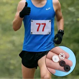 러닝 배번표 고정 버튼 4p 배번호 클립 세트 번호표 고정클립 빕버튼 세트