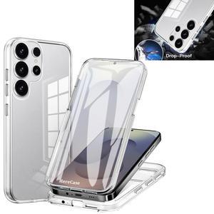 삼성 갤럭시 S26 울트라 5G 플러스 S 26 2025용 360도 풀 커버리지 클리어 백 듀얼 케이스 스크린 폰 커버 보호 사이드