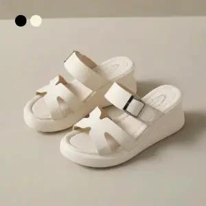 페조 여성 통굽 웨지 버클 슬리퍼 샌들 PZSL-LUX-6520