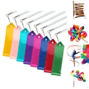 오레인 리듬체조 리본 4M 8가지색상/체조/리본줄/체육/수업/끈리본/도구/소품/체조용/스포츠/체조줄/컬러