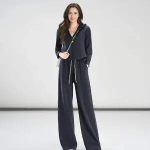 여성 크롭와이드라인 기모 하의츄리닝바지 SHU-1005058