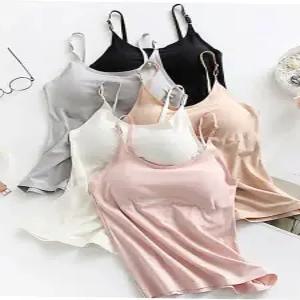 면런닝 무봉제 심리스 캡나시 패드 탈부착 끈 조절 슬림핏