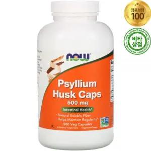 나우푸드 차전자피 실리엄 허스크 500mg 500정 비건 Psyllium Husk Caps