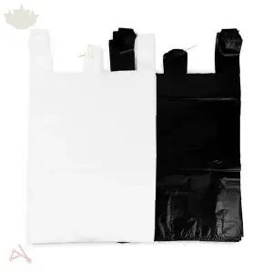 마트 편의점 매장 일회용 손잡이 비닐 쇼핑백 흰색 검정 대용량 포장 봉지 위생