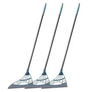 매직 실리콘빗자루 실리콘 반려동물 털 머리카락 청소 욕실 물기제거 방비 고무비 블루 E709