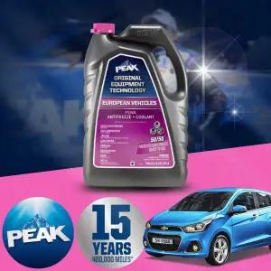 쉐보레 스파크(더넥스트)(15~) 1.0 피크 PEAK OAT 핑크 냉각수 3.78리터 1개 실리케이트 무첨가