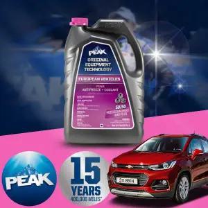 쉐보레 더뉴트랙스 1.4터보(15~16) 피크 PEAK OAT 핑크 냉각수 3.78리터 1개 실리케이트 무첨가