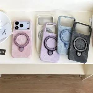 아이폰 17 16 15 14 13 프로 맥스 에어 데님 글리터 핑거그립 스마트링 거치대 슬림 하드 케이스