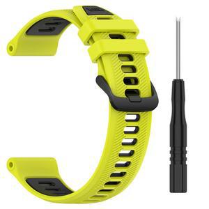 Garmin Forerunner 965 955 용 투톤 실리콘 스포츠 스트랩 945 팔찌 밴드 935 솔라 교체 시계