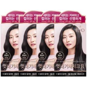 려 염색약 려우아채 멋내기 흑갈색 3N 4개
