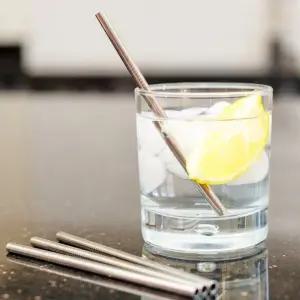 카페 텀블러 스 빨대 레 세트 반영구 긴 스테인 레스 파티용 빨대2P세척솔1P 스빨대