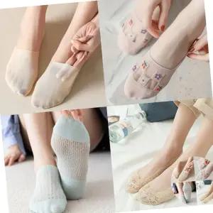 페이크샥스 여성 덧신 안벗겨지는 페이크 메쉬 덧신 레이스 5종