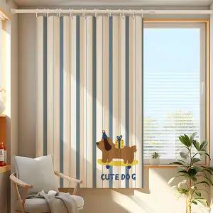 커튼 커튼방 2026년 신형 스타일 침실용 소형 창문 사생활 보호 원단 드릴 필요 없음 베이 윈도우 햇빛 가