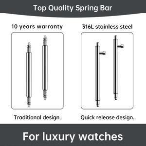 Maikes 316L 스테인레스 스틸 퀵 릴리스 시계 스프링 바 18mm 스트랩 20mm 버클 22mm