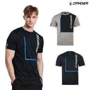 SPYDER 스파이더 남성 유로스포츠 블록로고 반팔 티셔츠 SPJMCNR1M 605876