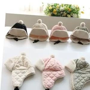 귀마개모자 국산 아동 패딩 방울 귀마개 버클 모자 키즈 남아 여