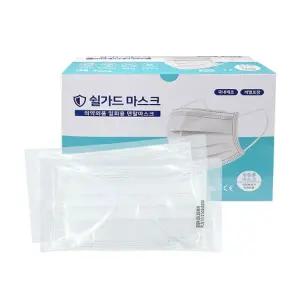 쉴가드 고품질 국산 덴탈 마스크 MB 필터 흰색 50개입 개별포장 일회용 수술용