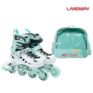 랜드웨이 모션 아동 인라인스케이트 민트(인라인+가방)