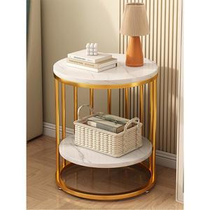 북유럽 감성 라운드 소파테이블 대리석 베란다 골드 침실 티테이블 심플 겸용