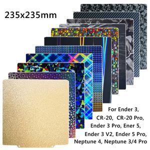 빌드 플레이트 PEI 시트 Ender 3, 5, 235x235 양면 인쇄 스프링 스틸 (Elegoo Neptune 4 CR20 3 V2 용)
