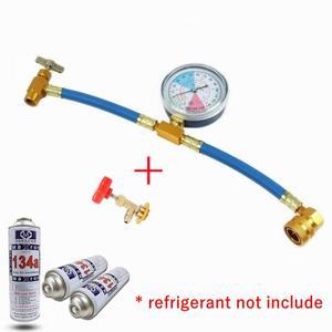 R134a 냉매 가스 충전 도구 자동차 에어컨 리필 AC 충전 키트 자동차 에어컨 밸브 압력계