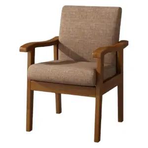 원목 등받이 팔걸이 포함 독서용 안락의자 가정용 컴퓨터 책상 1인용 소파 스타일