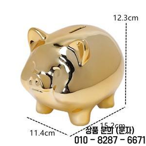 저금통 조각상 홈 데코 동물 장식품 거실 책상 세라믹 금색 돼지