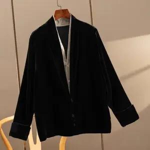 여친 가을 투피스 테일러드 트렌드 가짜 상의 새틴 은은한 절제된 진주 오늘도예쁜 브이넥 코트 럭셔리 법