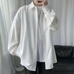 화이트 면접 블라우스 남방 셔츠 긴팔 무지 블랙 정장