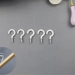 고리 스크류 고리나사 6개 나사 흰색 천장 벽 고정 스크류후크 천장고리