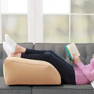 베게 에어 릴렉스 손펌프 휴대가능 쿠션받침대 다리베개 에어쿠션 자취 원룸 산모