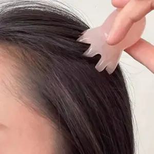 문어모양 구슬 두피 끈 괄사 지압 마사지 진주 리본