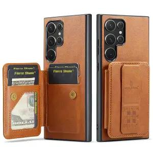 [데켄스]갤럭시 S26 울트라 플러스 카드포켓 지갑 마그네틱거치대호환 핸드스트랩 가죽 핸드폰 케이스 M1