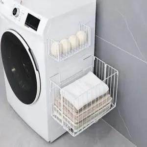 자석 접이식 무타공 벽걸이 마그네틱 바구니 틈새 수납