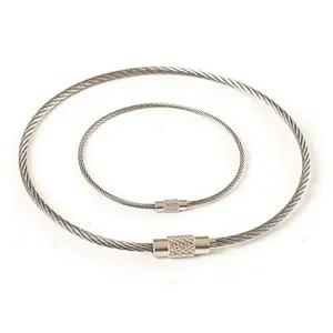 와이어 키링 스텐 와이어링 고리 열쇠고리 스테인리스 스트랩 가볍운 다용도 캠핑용 고리형 튼튼한 등산용