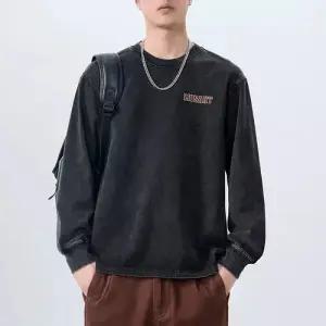 토르 남성 티셔츠 라운드 워싱 순면 고밀도 가을빈티지 긴팔 OPH3