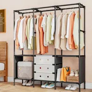 스탠드 옷걸이 조립식 선반형 드레스 이동식 시스템 행거 옷방 수납 수납장