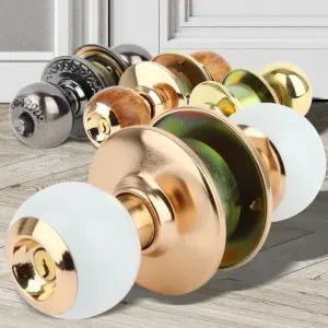 원형 방문손잡이 열쇠 우드 아파트 골드 빈티지 교체