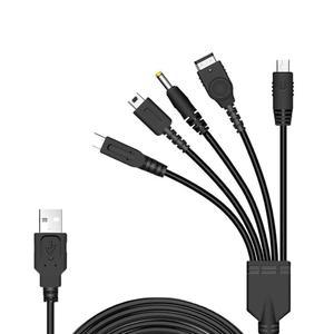 UIGOCLE 닌텐도 DS Lite /Wii U /New 3DS (XL /LL), 2DS, DSi NDS /Gameboy Advance SP, PSP 1000 2000 3000 ect용 5 in 1 USB 충전기 케이블과 호환되는