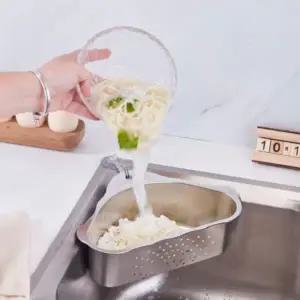 싱크대 거름망 스텐레스 모서리 주방용 음식물 거름망 쓰레기 쓰레기통 정리대 물빠짐 거치대 부속품 홀더