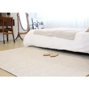 데코인] 사계절용 사이잘룩 헤링본자카드 카페트 먼지없는 물세탁 관리가 편한 러그 150X200cm