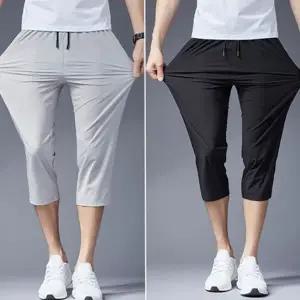 쿨링 바지 데일리 남성 여름 7부 바지 반바지 트레이닝 기능성 냉감