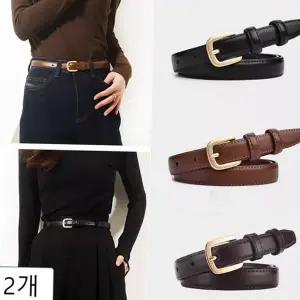 슬림벨트 데일리 얇은 허리띠 여성 가죽 벨트 청바지 코디