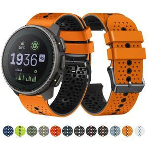 Suunto 수직 시계 밴드 용 22mm 실리콘 스트랩 9 Peak Watchband 5 Pro 액세서리 교체 / 팔찌