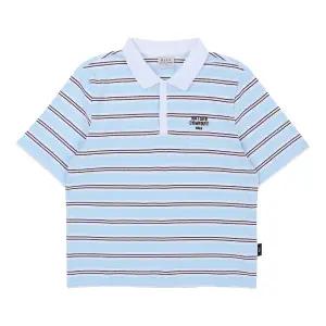 [롯데백화점]빈 블루 브라운 스트라이프 카라 티셔츠BZ21TS01SB