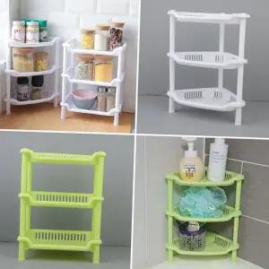 3단 코너 선반 다용도 플라스틱 욕실 조립식 코너 선반 정리 욕실수납선반 욕실정리선반 거실 수납 주방