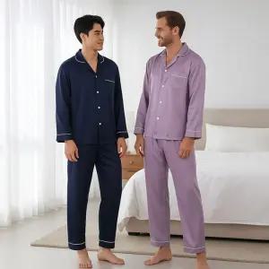남성 파자마상하세트 부드러운 실크 촉감