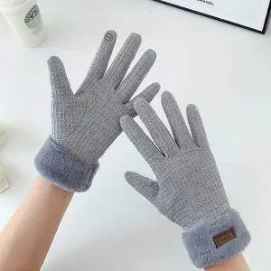 여자 001JVY34 겨울 데이트 룩 퍼 안감 스마트 터치 장갑 코디