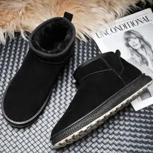 쿨샵 남성 방한용 숏부츠 털안감 데일리 보온발목털신 남성방한부츠 남자털구두